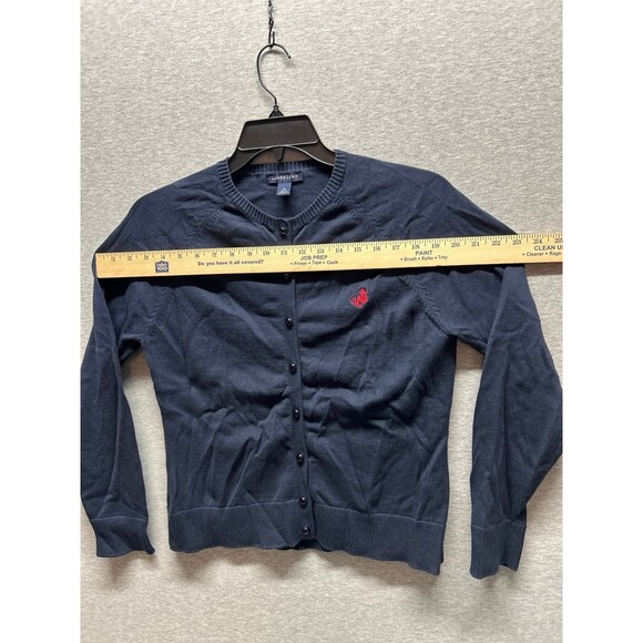 Lands’ End  Button Up Navy Blue Cardigan, Sweater Size M - Picture 8 of 10